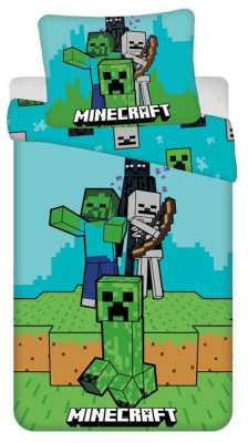 Povlečení Minecraft Mobs here 140x200, 70x90 cm