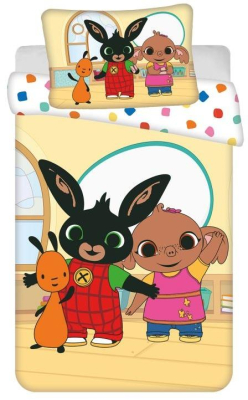 Povlečení do postýlky Králíček Bing Playroom 100x135, 40x60 cm