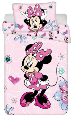 Povlečení do postýlky Minnie Flowers 100x135, 40x60 cm