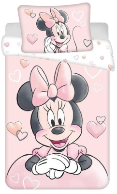 Povlečení do postýlky Minnie Powder pink 100x135, 40x60 cm