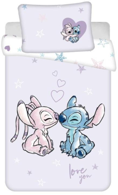 Povlečení do postýlky Lilo a Stitch Purple Baby 100x135 cm