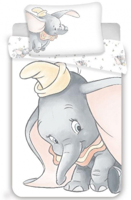 Povlečení do postýlky Dumbo Grey 100x135, 40x60 cm