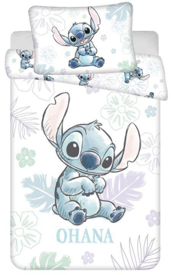 Povlečení do postýlky Lilo and Stitch Ohana White 100x135, 40x60 cm