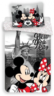 Povlečení Mickey a Minnie v New Yorku 02 140x200, 70x90 cm