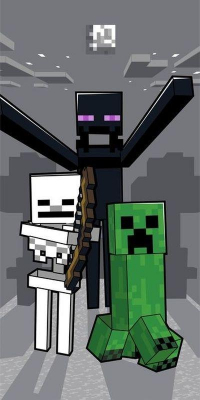 Osuška Minecraft Mob Attack 70x140 cm