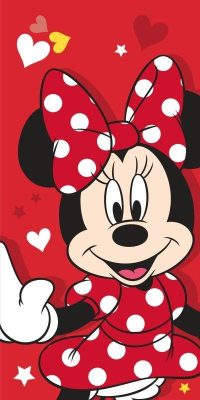 st_155276_jerry_fabrics_osuska_minnie_red_heart_bavlna_frote_70_140_cm