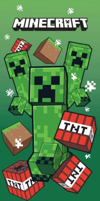 Osuška Minecraft TNT Creepers 70x140 cm