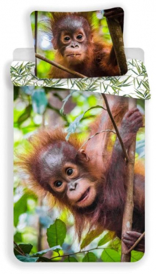 Povlečení Opice Orangutan 140x200, 70x90 cm