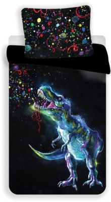 Povlečení Dinosaurus Black 140x200, 70x90 cm