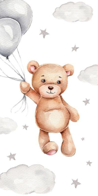 Osuška Medvídek s balónky 70x140 cm