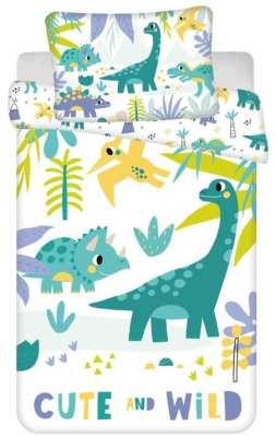 Povlečení do postýlky Dino Cute and Wild Baby 100x135 cm
