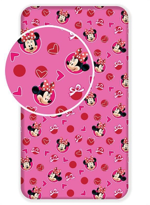 Prostěradlo Minnie hearts 02 90x200 cm