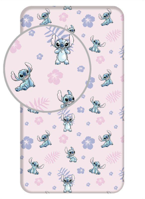 Prostěradlo Lilo a Stitch Pink 90x200 cm