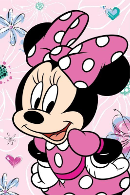 Deka mikroflanel Minnie Flowers 100x150 cm