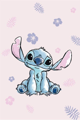 Deka mikroflanel Lilo and Stitch Pink 100x150 cm