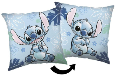 Mikroplyšový polštářek Lilo and Stitch Blue 40x40 cm