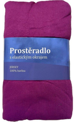 Prostěradlo Jersey Fialová orchidej 90x200 cm